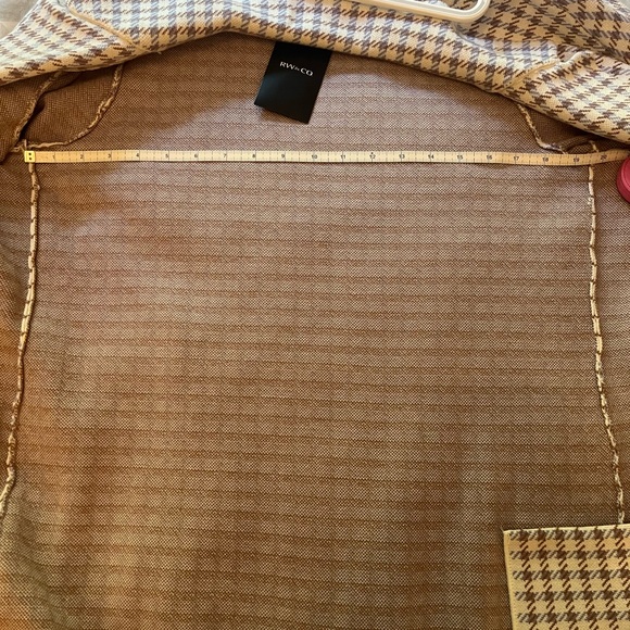 Rw & co khaki, lavender and cream houndstooth print jacket - Picture 10 of 10